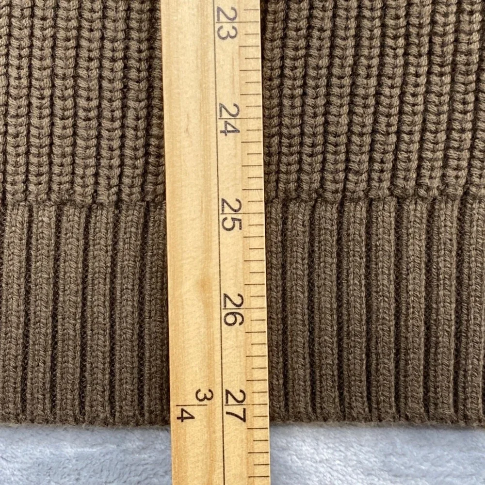 Duluth Trading Co Mens XL Brown Shawl Collar Ribbed Heavy Sweater Elbow Patches